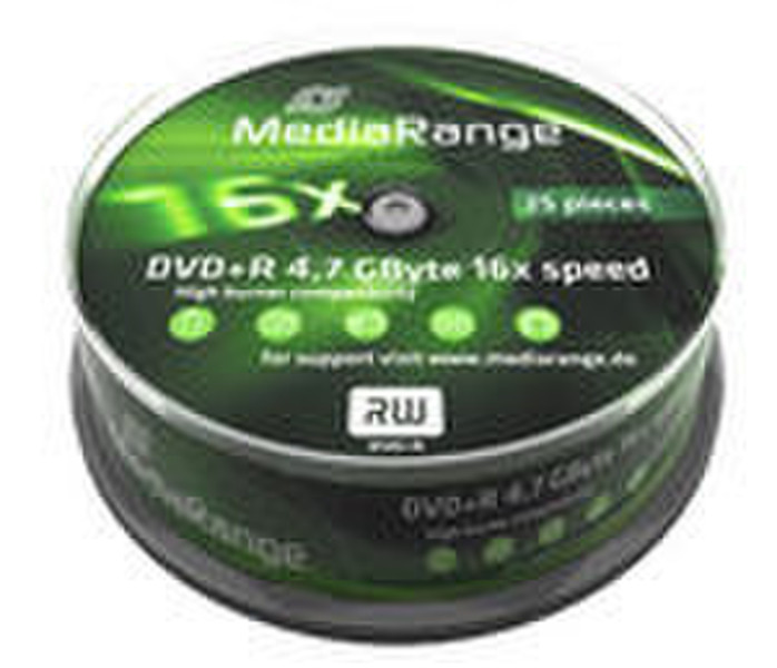 MediaRange MR404 4.7GB DVD+R 25Stück(e) DVD-Rohling
