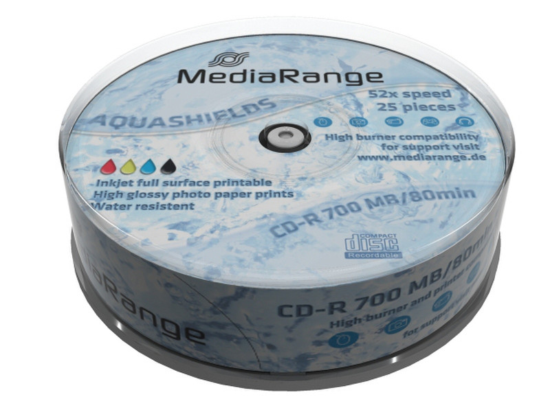 MediaRange MR247 CD-R 700МБ 25шт чистые CD