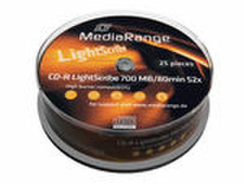 MediaRange MR246 CD-R 700МБ 25шт чистые CD