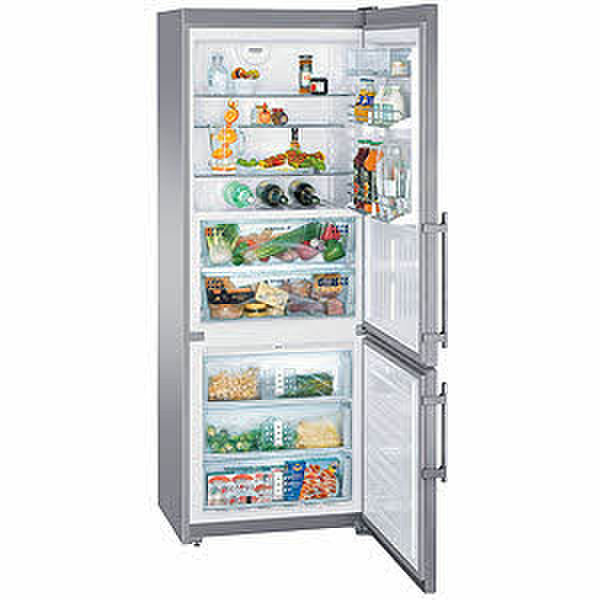 Liebherr CBNes 5156 freestanding 421L A+ Silver fridge-freezer