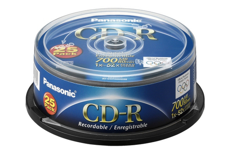 Panasonic AY-CDRS80D25 CD-R 700МБ 25шт чистые CD