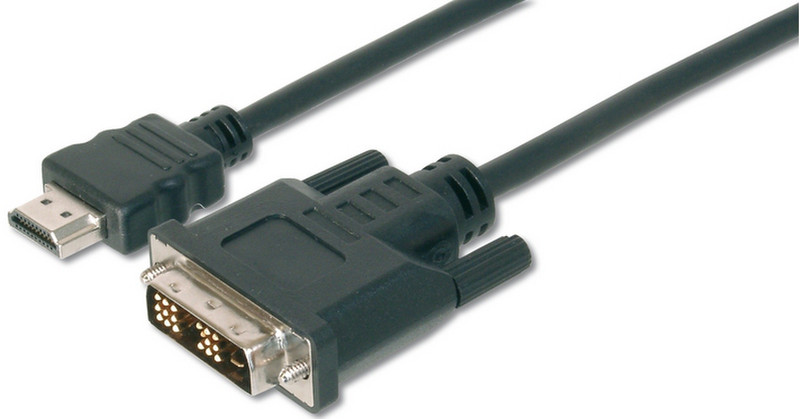 ASSMANN Electronic AK 639 2m HDMI DVI-D Schwarz Videokabel-Adapter
