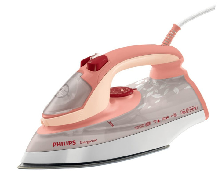 Philips EnergyCare GC3660/22 Паровой утюг Подошва с покрытием SteamGlide 2400Вт Розовый утюг