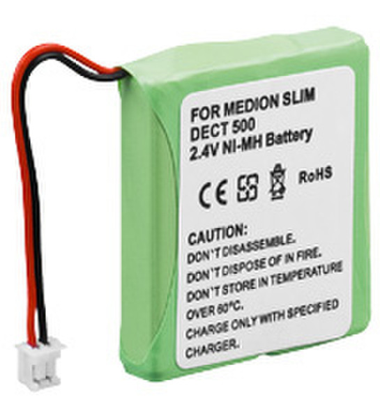 Wentronic Battery Pack Nickel-Metal Hydride (NiMH) 600mAh 2.4V rechargeable battery