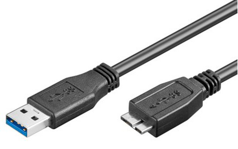 Wentronic 95026 1.8м USB A Micro-USB B Черный кабель USB
