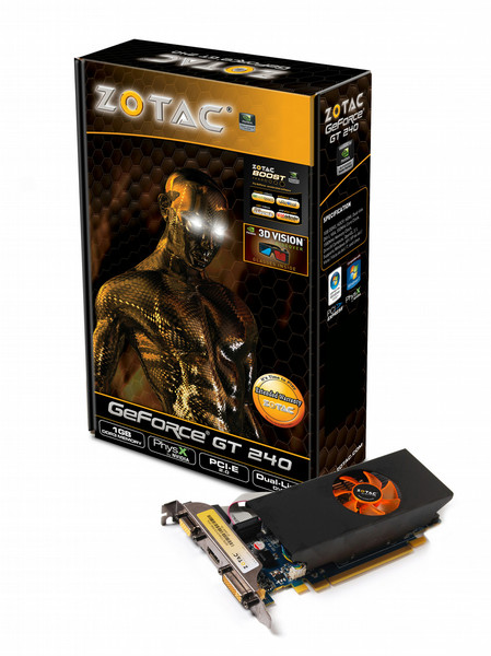 Zotac ZT-20408-10L GeForce GT 240 1GB GDDR3 graphics card