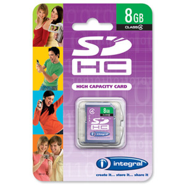 Integral 8GB SDHC Card Class 4 8ГБ SDHC карта памяти