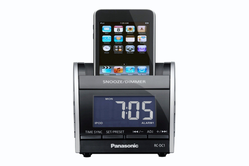 Panasonic RC-DC1EG-K Black alarm clock