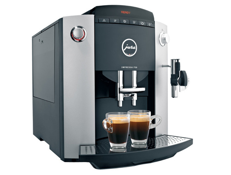 Jura IMPRESSA F50 Espresso machine 1.9л 16чашек Черный, Cеребряный