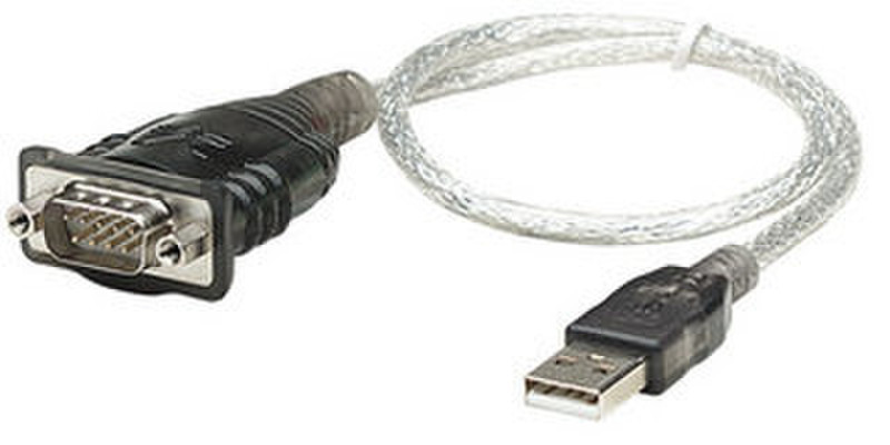 Manhattan 205153 RS-232 USB 2.0 A Черный, Прозрачный кабельный разъем/переходник