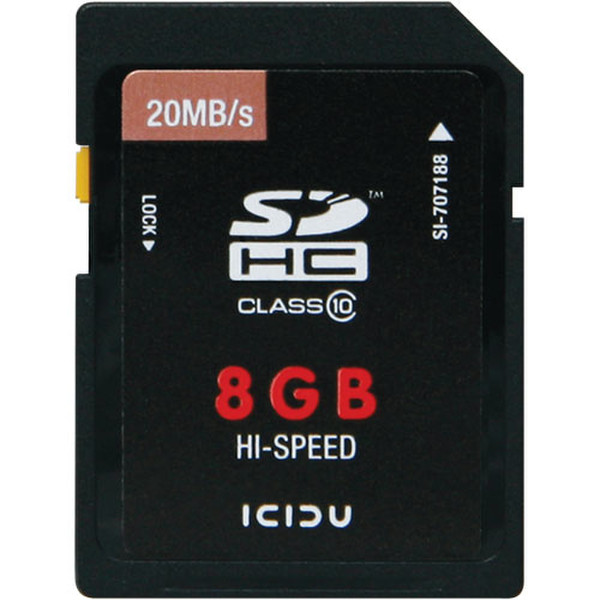 ICIDU Class 10 Hi-Speed Secure Digital Card 8GB 8GB SDHC memory card
