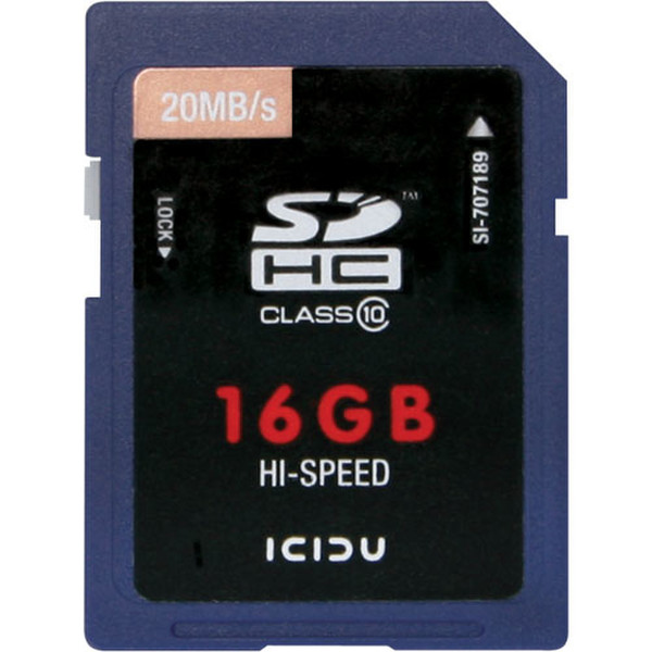 ICIDU Class 10 Hi-Speed Secure Digital Card 16GB 16GB SDHC memory card