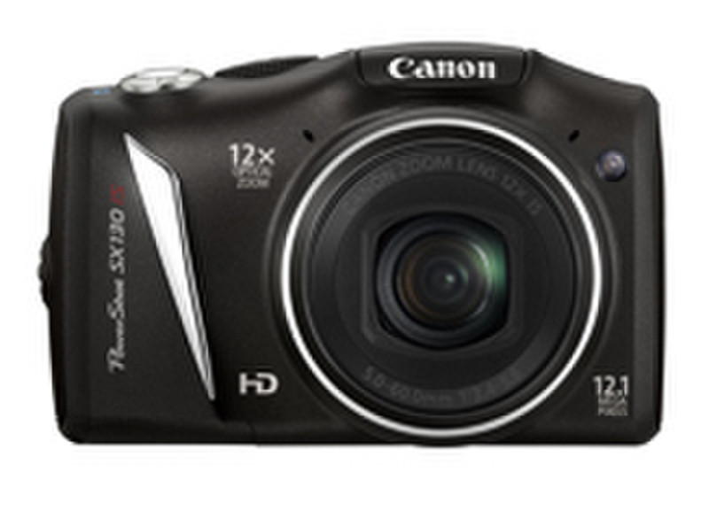 Canon PowerShot SX130 IS Kompaktkamera 12.1MP 1/2.3Zoll CCD 4000 x 3000Pixel Schwarz