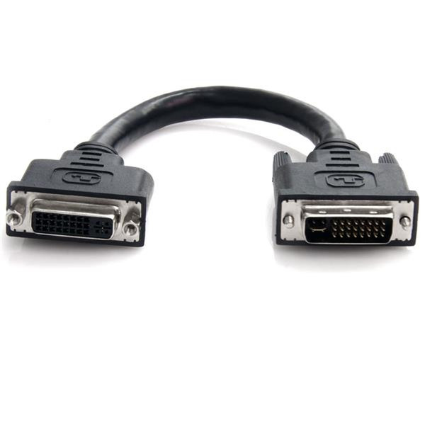 StarTech.com DVIEXTAA6IN 0.15m DVI-I DVI-I Schwarz DVI-Kabel