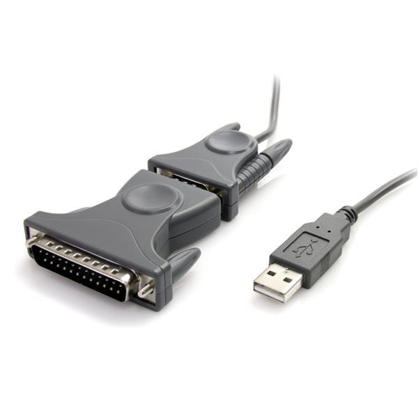 StarTech.com ICUSB232DB25 USB 2.0 DB-25 + DB-9 Серый кабельный разъем/переходник