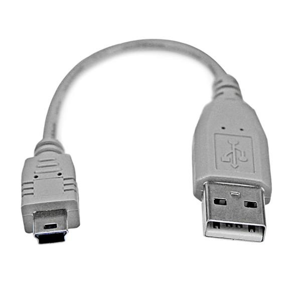 StarTech.com USB2HABM6IN 0.152м USB A Mini-USB B Серый кабель USB