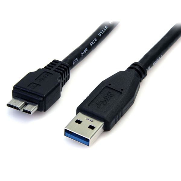 StarTech.com 3 ft Black SuperSpeed USB 3.0 Cable A to Micro B - M/M