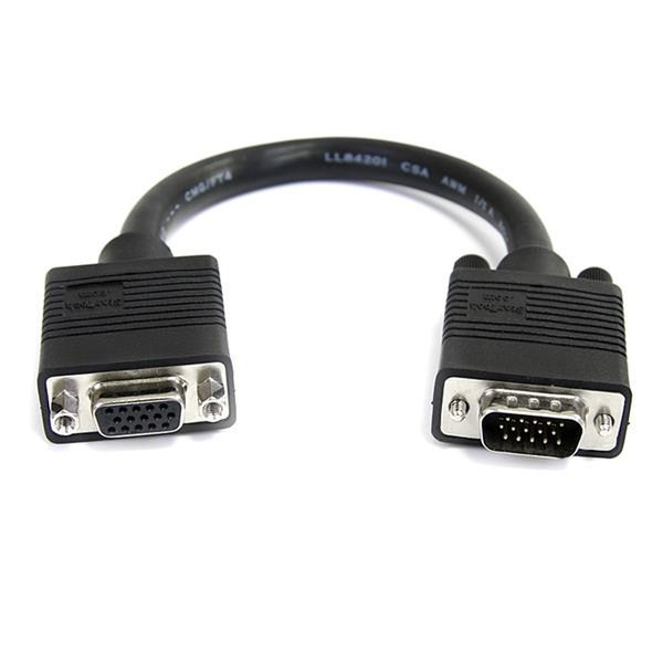 StarTech.com VGAEXTAA6IN 0.15м VGA (D-Sub) VGA (D-Sub) Черный VGA кабель