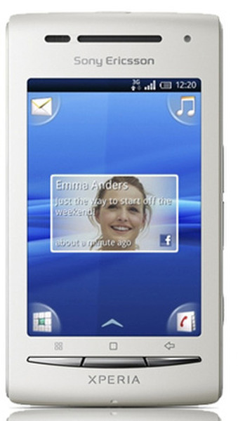 Sony Xperia X8 Одна SIM-карта Белый смартфон