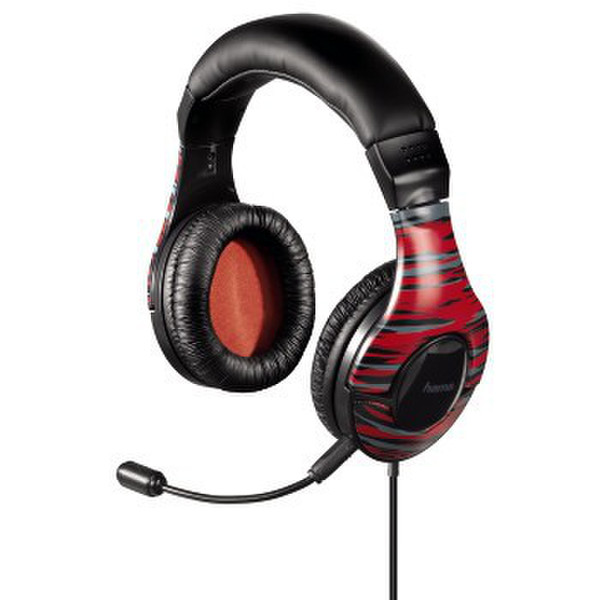 Hama 00062886 Binaural Kopfband Rot Headset