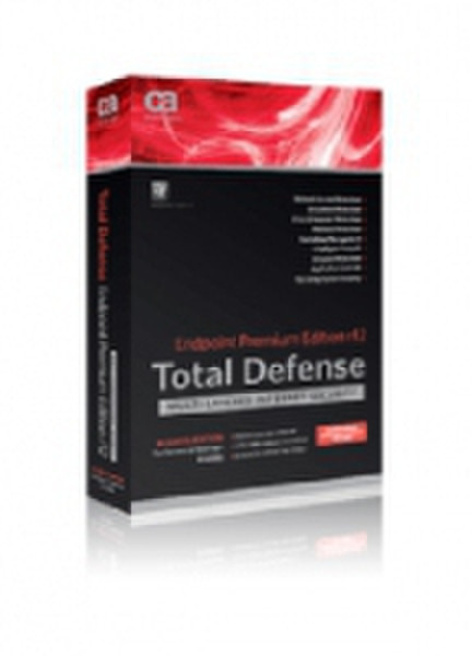 CA Total Defense Endpoint Premium Edition r12, OLP, 100-249u, 1Y EntMnt, RNW, ML 100 - 249user(s) 1year(s) Multilingual