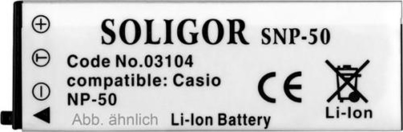 Soligor 03104 Литий-ионная (Li-Ion) 950мА·ч 3.7В аккумуляторная батарея