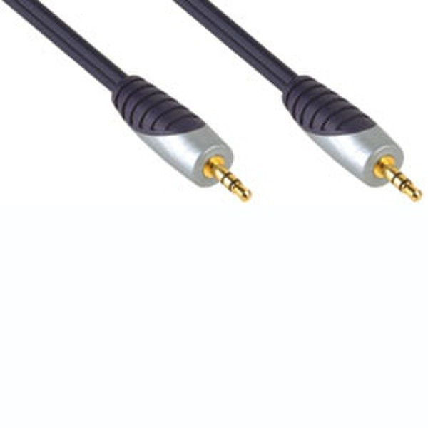 Bandridge SAL3302 2m 3.5mm 3.5mm Schwarz, Grau Audio-Kabel