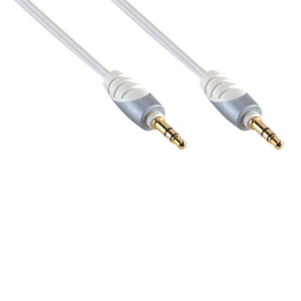 Bandridge SIP3302 2m 3.5mm 3.5mm Grau, Weiß Audio-Kabel