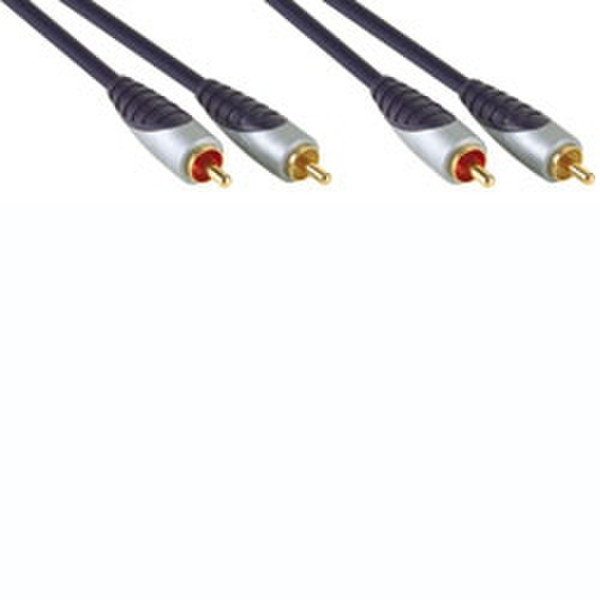 Bandridge SAL4210 10м 2 x RCA Черный, Серый аудио кабель