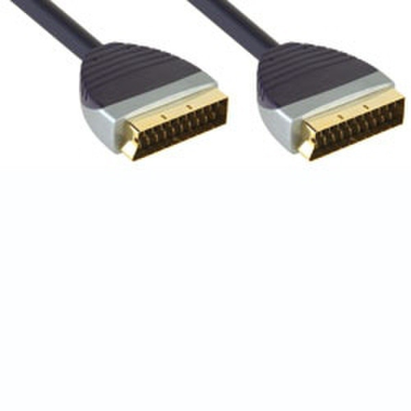 Bandridge SVL7392 2m SCART (21-pin) SCART (21-pin) Schwarz, Grau SCART-Kabel