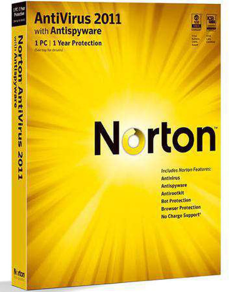 Symantec Norton AntiVirus 2011 1пользов. 1лет ITA