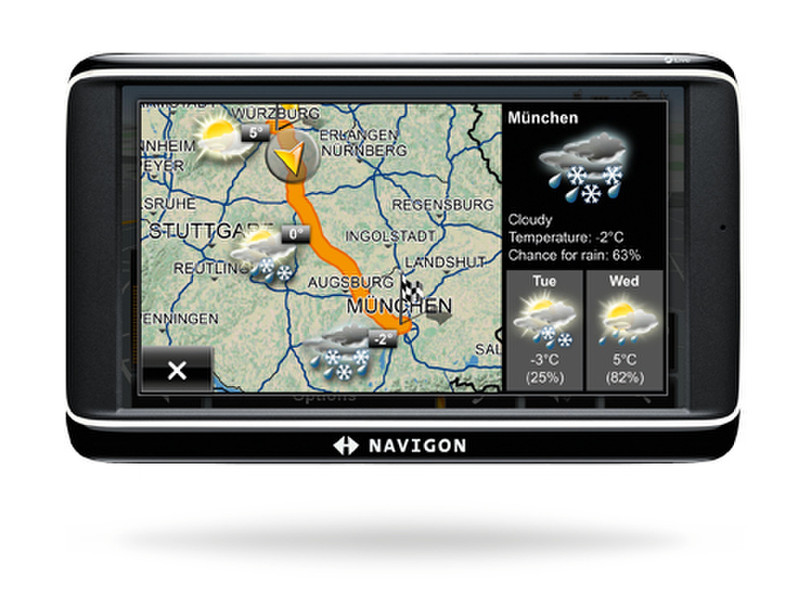 Navigon 70 Premium Live Europe Fixed 5Zoll Touchscreen 203g Schwarz Navigationssystem
