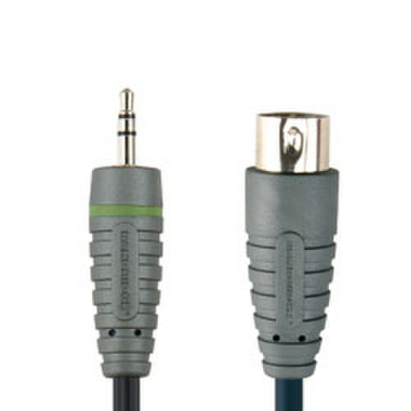 Bandridge BAL1601 0.2m 3.5mm 5-pin DIN Black,Grey audio cable