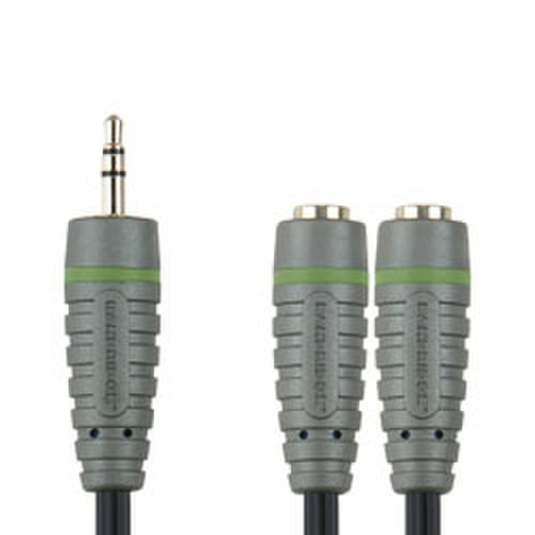 Bandridge BAL3800 0.2m 3.5mm Black,Grey audio cable