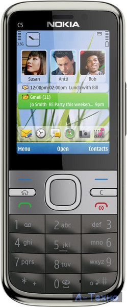 Nokia C5 Одна SIM-карта Серый, Белый смартфон