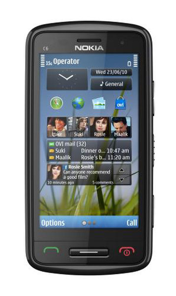 Nokia C6 Single SIM Schwarz, Weiß Smartphone