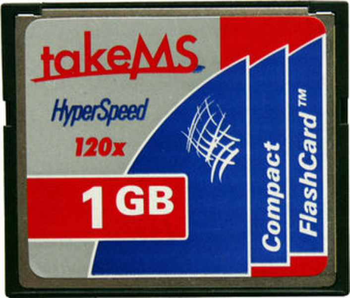 takeMS 1GB CFC HyperSpeed 120x 1GB CompactFlash memory card