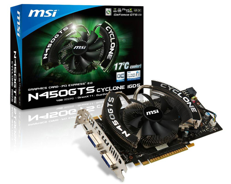 MSI V236-021R GeForce GTS 450 1GB GDDR5 graphics card