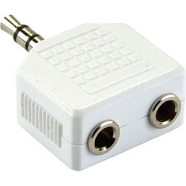 Bandridge IP424 1x 3.5mm, Male 2x 3.5mm, Female White cable interface/gender adapter