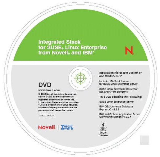 Novell Integrated Stack for SUSE Linux Enterprise from /IBM 1-Year Subscription Multilingual