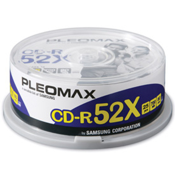 Samsung Pleomax CD-R 700MB, 52x, Cake Box, 25-pk CD-R 700MB 25pc(s)