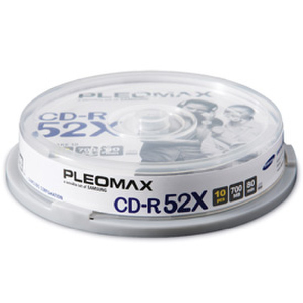 Samsung Pleomax CD-R 700MB, 52x, Cake Box, 10-pk CD-R 700MB 10Stück(e)