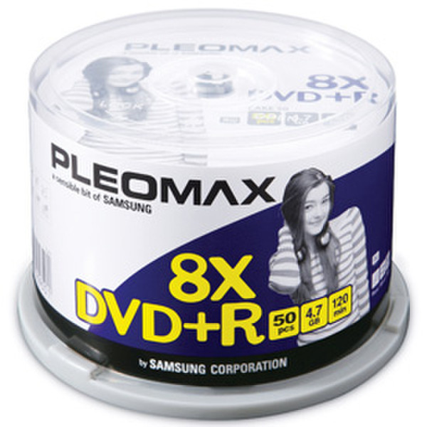 Samsung Pleomax DVD+R 4.7GB, Cake Box 50-pk 4.7ГБ 50шт