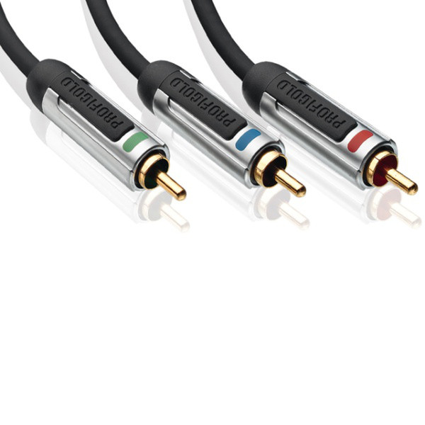 Profigold PROV3301 1m 3 x RCA Black,Silver component (YPbPr) video cable