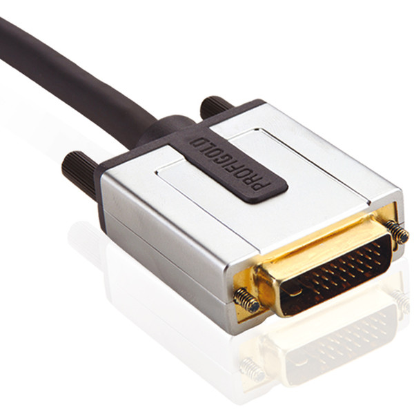 Profigold PROV1402 2m Black,Silver DVI cable