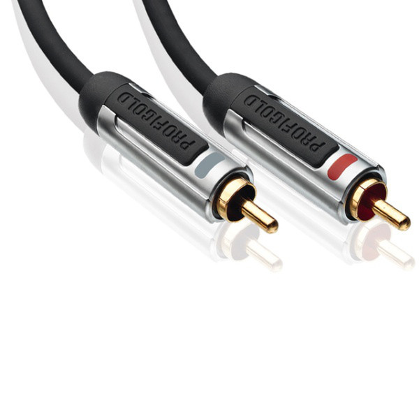 Profigold PROA4210 10m 2 x RCA Black,Silver audio cable