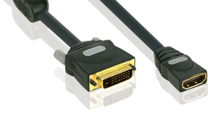 Profigold PGP1002CI HDMI FM DVI-D M Черный кабельный разъем/переходник