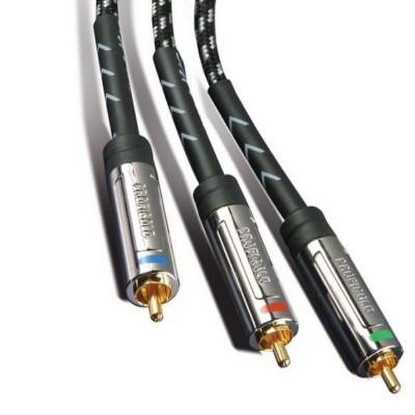 Profigold OXYV3302 2m 3 x RCA Black,Silver component (YPbPr) video cable