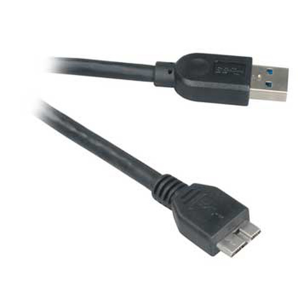 Akasa USB 3.0 A to Micro B 1м USB A Micro-USB B Черный кабель USB