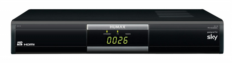 Humax PR-HD2000C Schwarz TV Set-Top-Box
